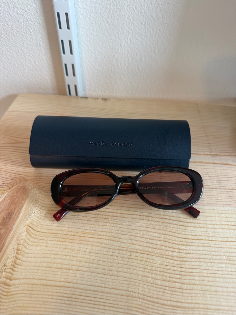 Warby Parker Millie Oval Tortoiseshell Sunglasses red/brown